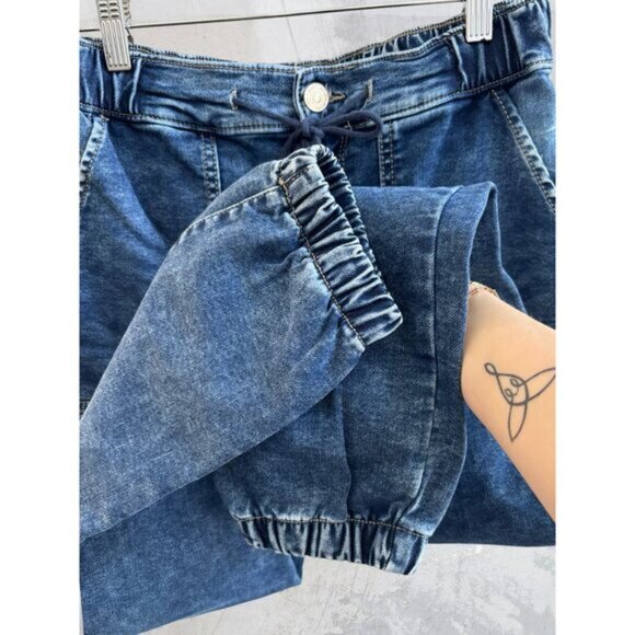 Bootlegger High Rise Denim Joggers  27 - Picture 3 of 6